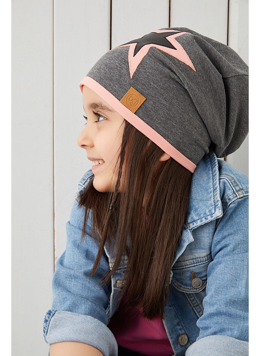 Babygiz Powder Gray Children's Baby Hat Beanie Soft Cotton Combed Cotton  - Image 1