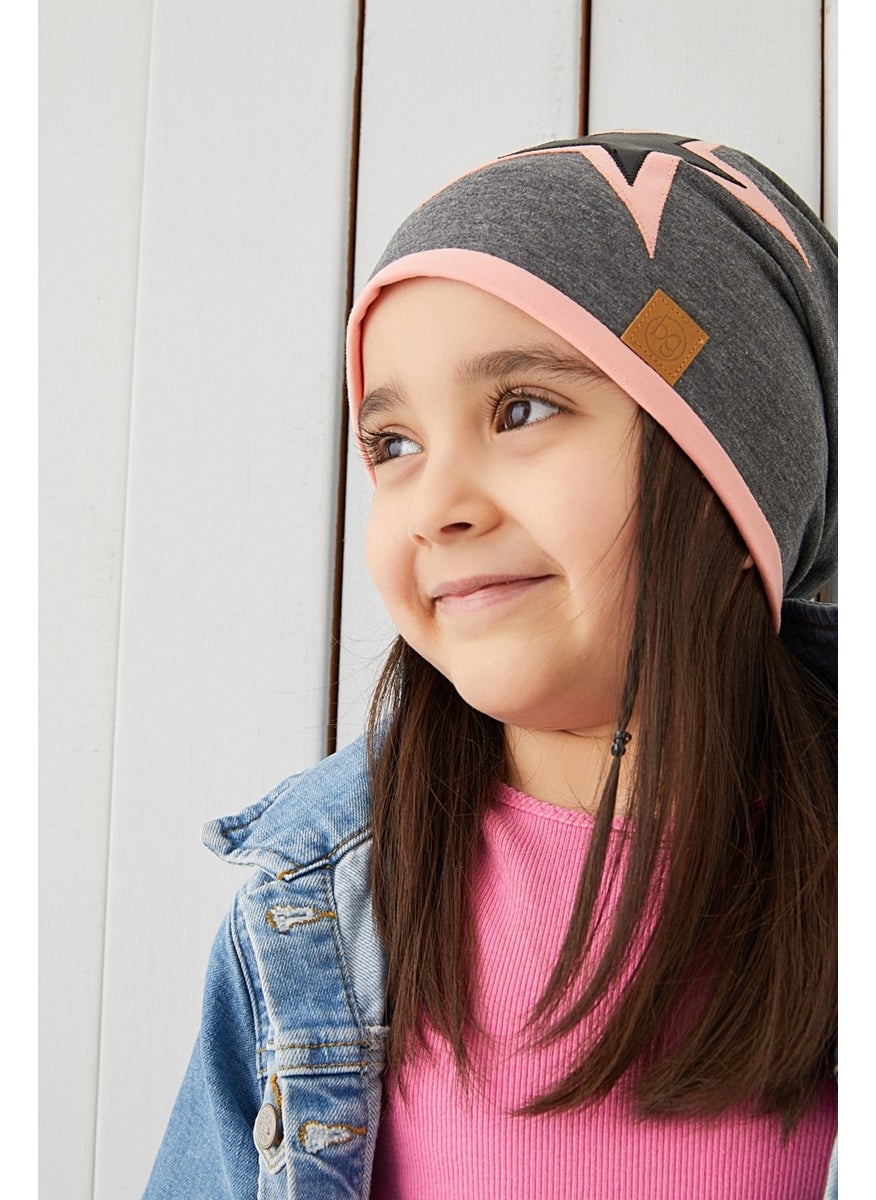 Babygiz Powder Gray Children's Baby Hat Beanie Soft Cotton Combed Cotton  - Image 3