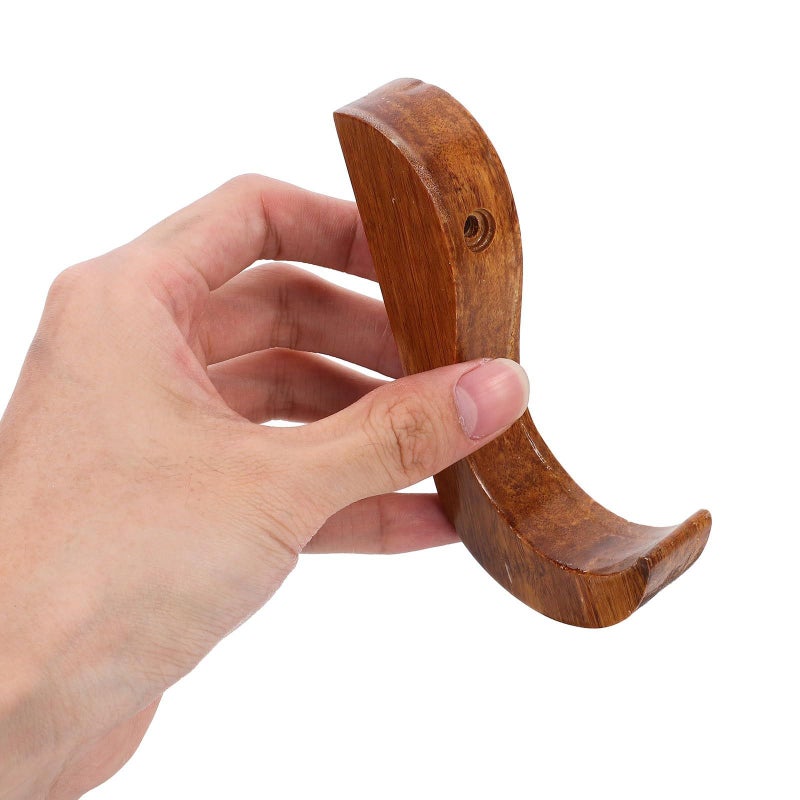 Adhesive Wooden Wall Hooks Multi Functional Robe Purse Towel Backpack Holder for Bathroom Entryway Storage - Image 4