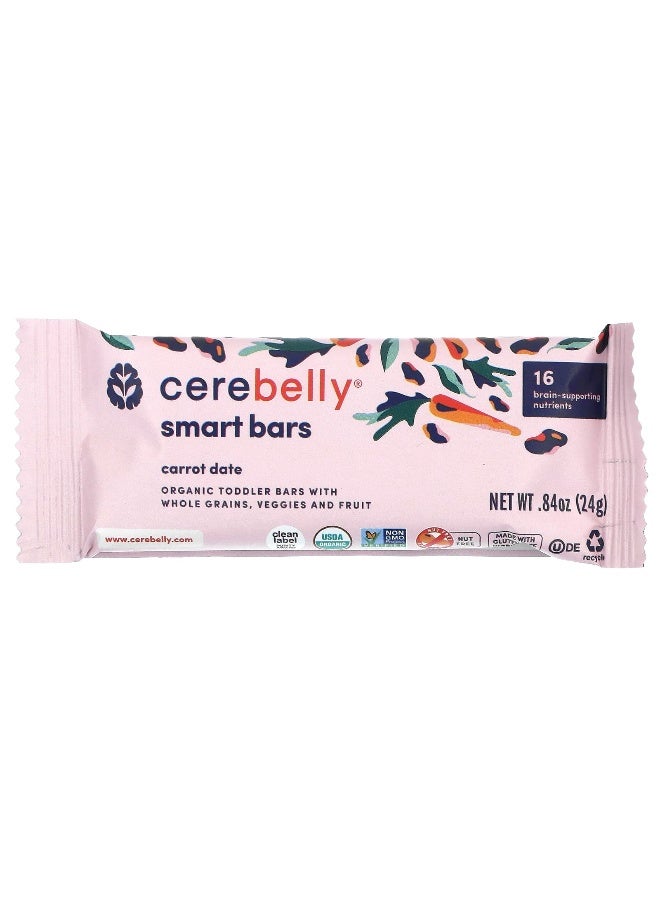Cerebelly, Smart Bars, Organic Toddler Bars, Carrot Date, 5 Bars, 0.84 oz (24 g) Each - Image 3