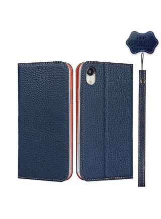 Case Cover For iPhone XR Litchi Genuine Leather Phone Case Dark Blue - pzsku/Z65E3C12F95B71053C13EZ/45/_/1712355673/dd0530f6-b324-42a8-9d1f-0eabe9206abe