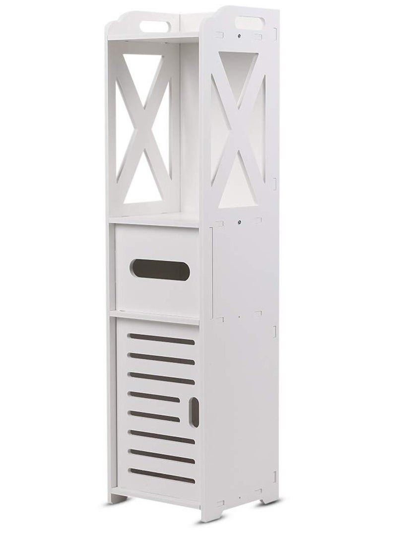 LINGWEI Bathroom Stand Small Cabinet Paper Storage Stand Beside Toilet Storage For Bathroom Storage - Image 2