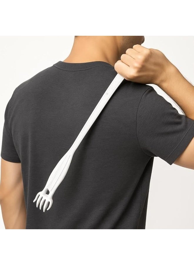 2 In 1 Manual Fly Swatter And Scalp Massager With Long Handle 55cm Durable Plastic, Random Colors Bug Killer Comfortable Claw Massager For Head Back Foot Without Sharp Edges Insect Swatter Tool