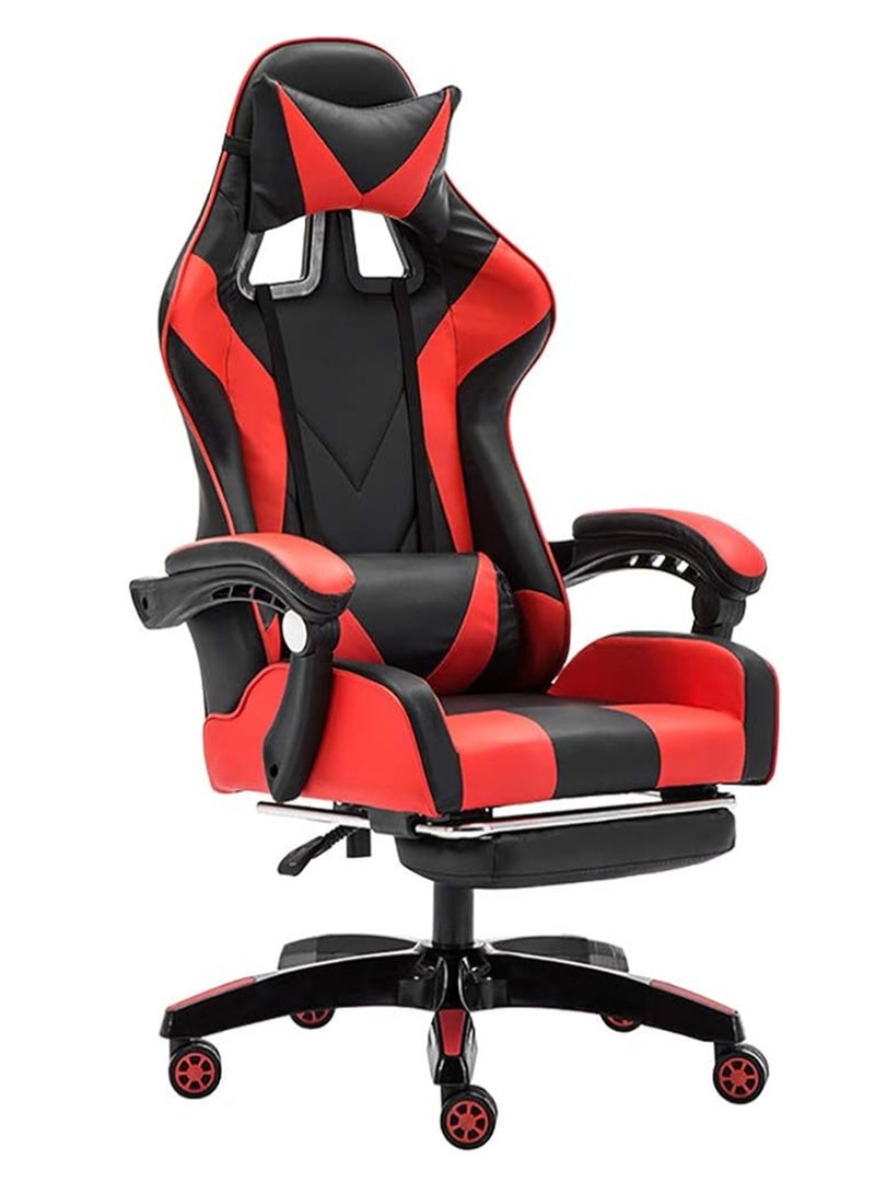 Generic Gaming Chair Video Gaming Chair High Back Ergonomic Swivel Racing Computer Chair Task Chair, Rolling Office Chair with Lumbar Support Red  - Image 1