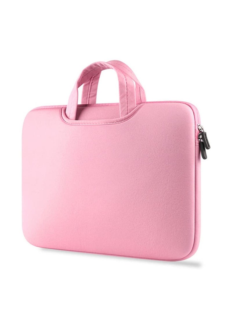 Laptop Tablet Sleeve Case Slim Travel Men Women Handle Bag Durable Business Messenger Briefcases For MacBook Air Pro Retina (11 inch Pink) - Image 1