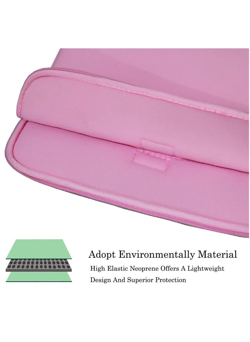 Laptop Tablet Sleeve Case Slim Travel Men Women Handle Bag Durable Business Messenger Briefcases For MacBook Air Pro Retina (11 inch Pink) - Image 5