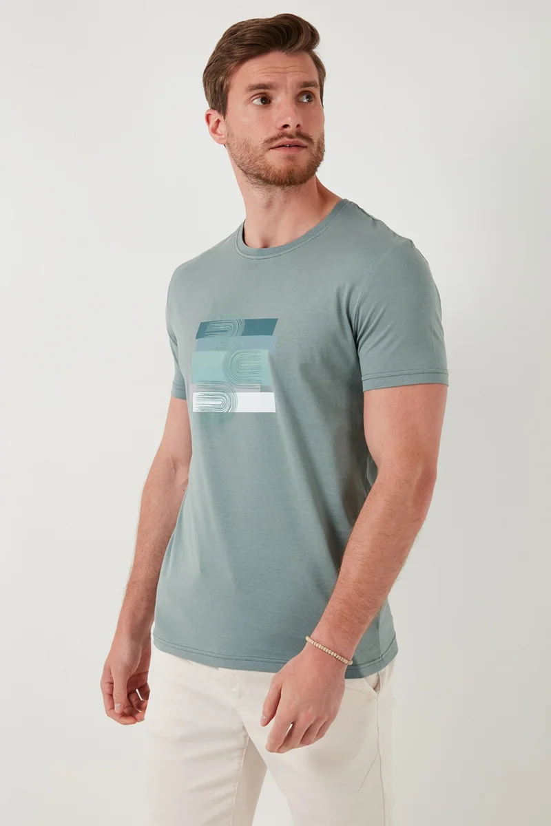 Buratti Cotton Slim Fit Crew Neck T Shirt Men's T Shirt 646R8010