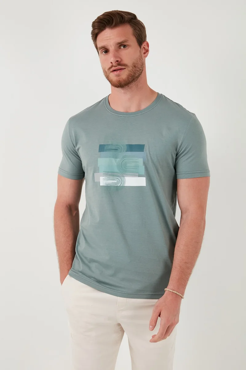 Buratti Cotton Slim Fit Crew Neck T Shirt Men's T Shirt 646R8010