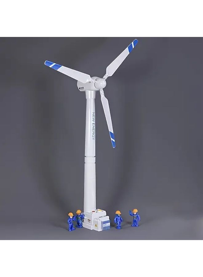 Wind Turbine Model A Rotating Blades DIY Assembly No Electricity Energy Learning Home Office Classroom Decor - Image 4