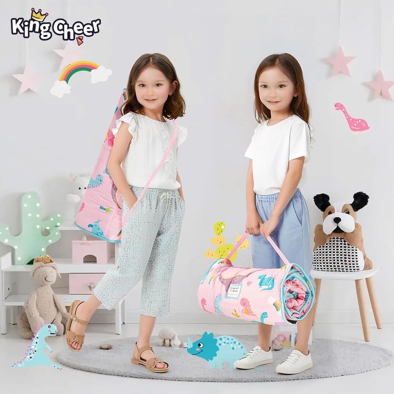 KingCheer Toddler Nap Mat with Pillow and Blanket Extra Large Napping Mats Slumber Bags for Boys and Girls Sleeping Bag for Preschool Daycare Camping Traveling - Image 4