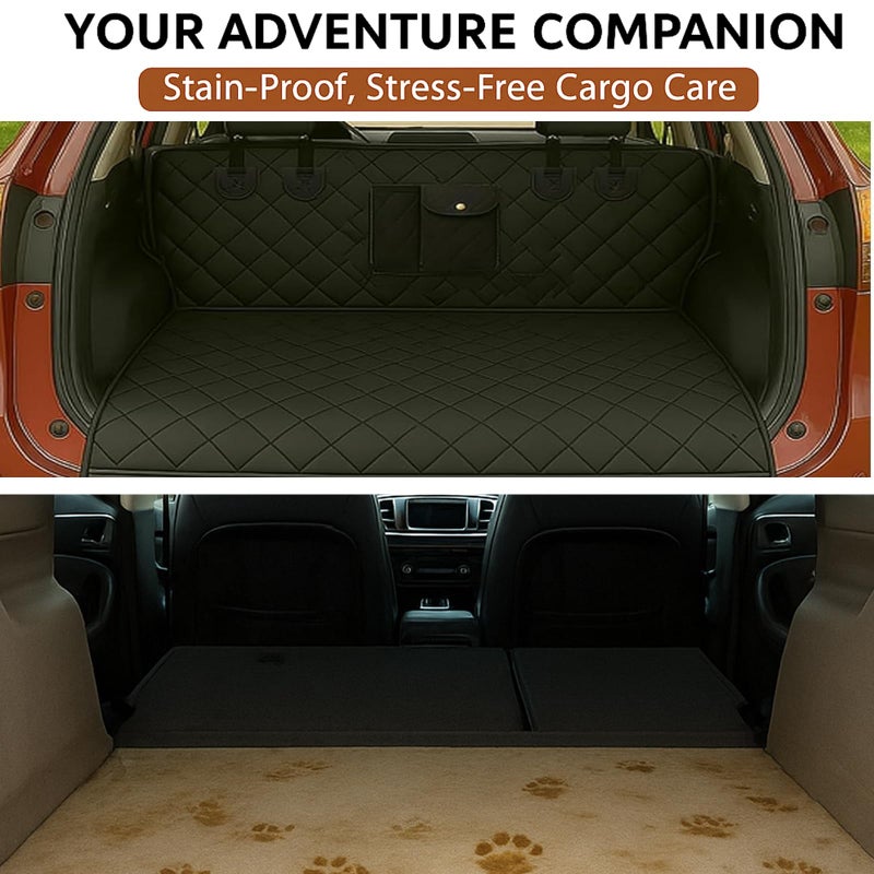 fidozen Universal Cargo Liner for SUV â€“ Waterproof Dog Trunk Mat, Non-Slip Back Seat Protector, Car Bed Cover, Pet Barrier, Rear Liner Accessories for Trucks & Sedans, Universal Fit Trunk Cover - Image 2