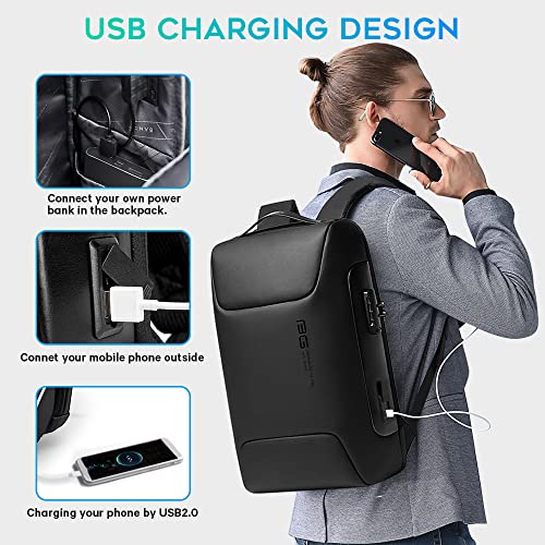 BANGE Anti Theft Backpack,Smart Work Backpack with USB Charging Port, Business Laptop Fit for 15.6 INCH Laptop… - Image 5