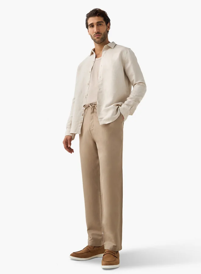 Splash FAV Relaxed Fit Linen Blend Flexi Waist Pants