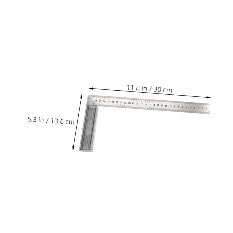 2Pcs Stainless Steel Right Angle Carpenter Square Enhanced Thickness Precision Measurement Marking Tool - Image 3