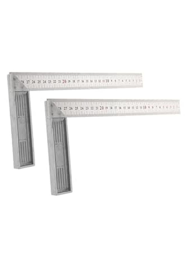2Pcs Stainless Steel Right Angle Carpenter Square Enhanced Thickness Precision Measurement Marking Tool - Image 1