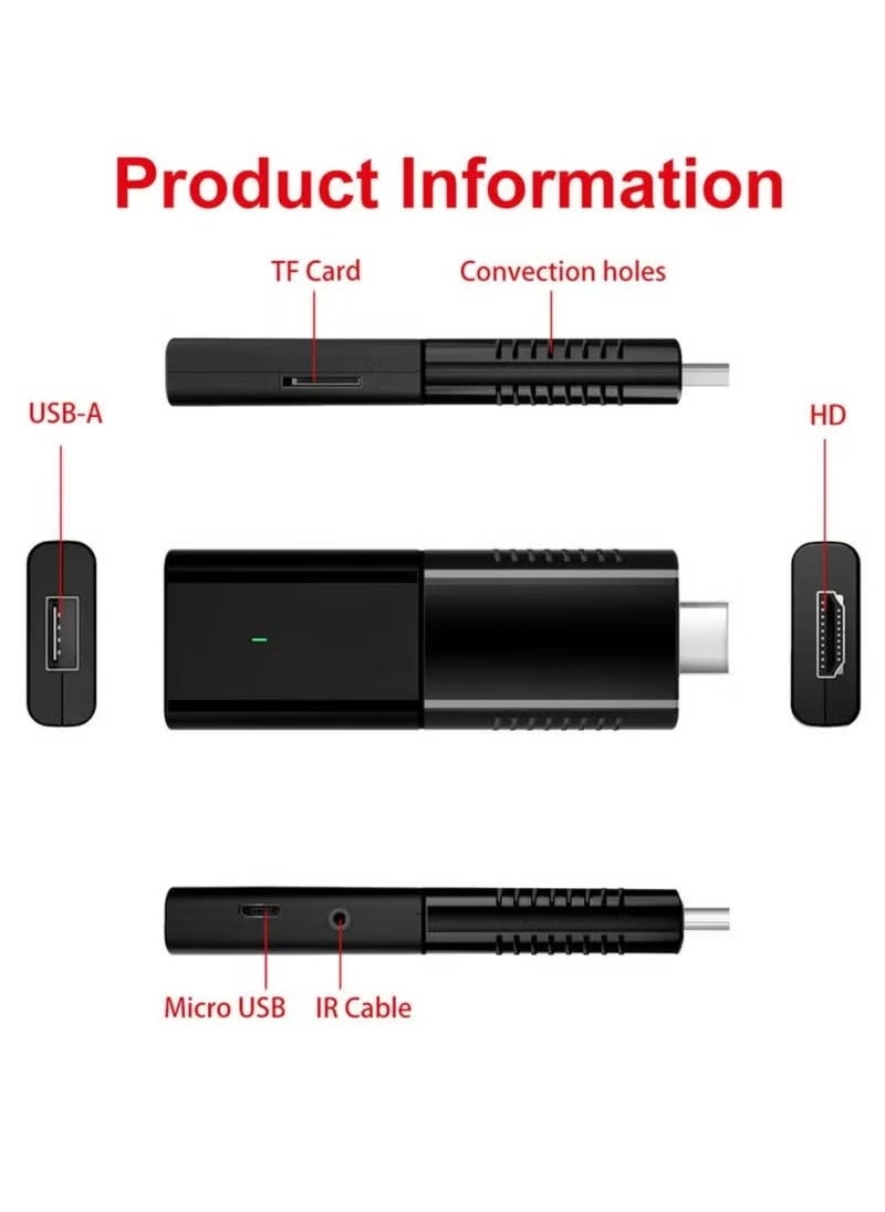 TIGER - Android TV FHD Streaming Stick with Remote & Voice Control – Google TV & Google Assistant Supported Full HD TV Dongle – Smart Android TV Box for YouTube, Netflix, Prime Video & More – HDMI Plug & Play TV Stick for Any Display - Image 1
