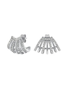 RoseField Rosefield Caged Crystal Earrings Silver - JECCS-J1030  - Image 1
