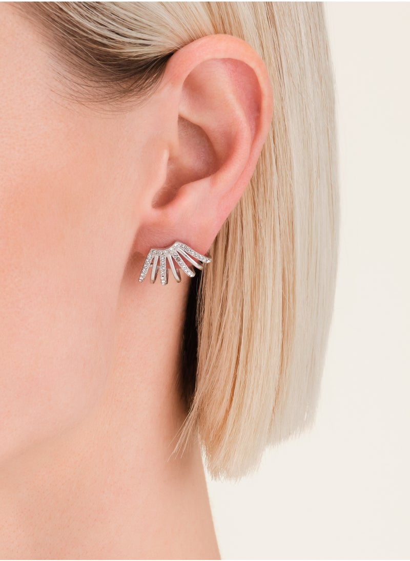 RoseField Rosefield Caged Crystal Earrings Silver - JECCS-J1030  - Image 3