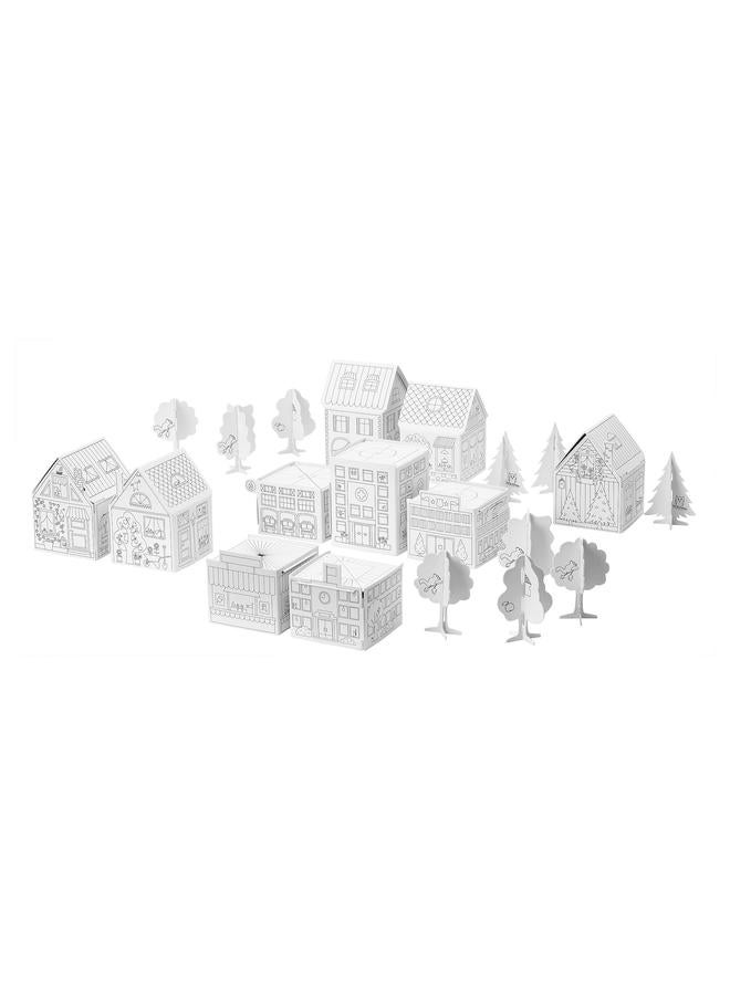 erorex 10-Pc Cardboard Town Template Set - Image 1