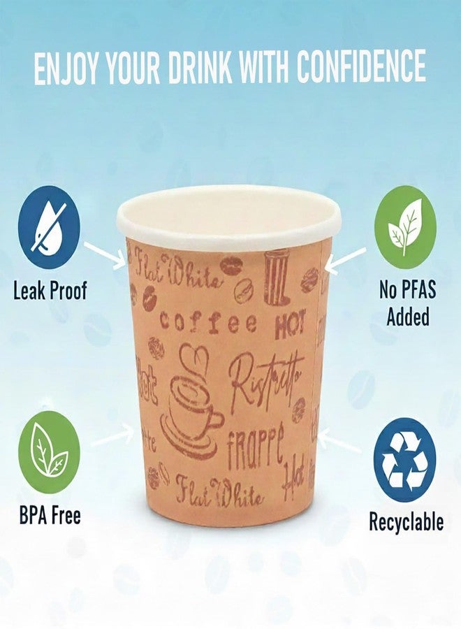 ECODESIGN-US 4 Ounce Disposable Espresso Paper Cups with Black Lids - 50 Sets - Print - Small Portion Sample Shots (50, print) - Image 4