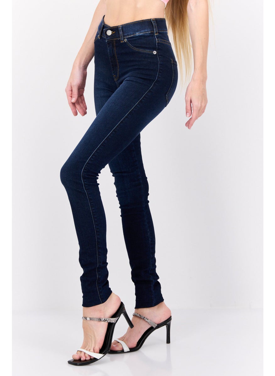 Dr Denim Women Super Skinny Fit Washed Stretchable Denim, Navy  - Image 2