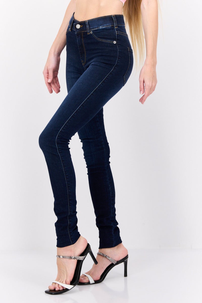Dr Denim Women Super Skinny Fit Washed Stretchable Denim, Navy - Image 4