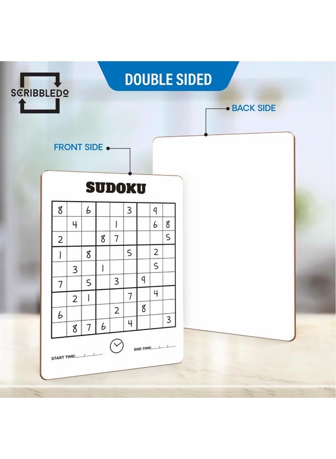 Scribbledo SCRIBBLEDO Dry Erase Sudoku for Kids Sudoku Puzzles for Adults All Ages 9”x12” White Board Easy Hard Sudoku Math Educational Game Whiteboard  - Image 4