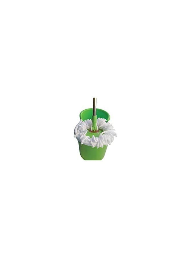DEEP SLEEP Every Night Spin Steel Bowl Bucket Mop set, Cleaning Mop and Bucket Set, Microfiber Spin Mop and Bucket Set, Mop and Bucket Kit for a Deep Clean with Two Refills (Green)  - Image 5