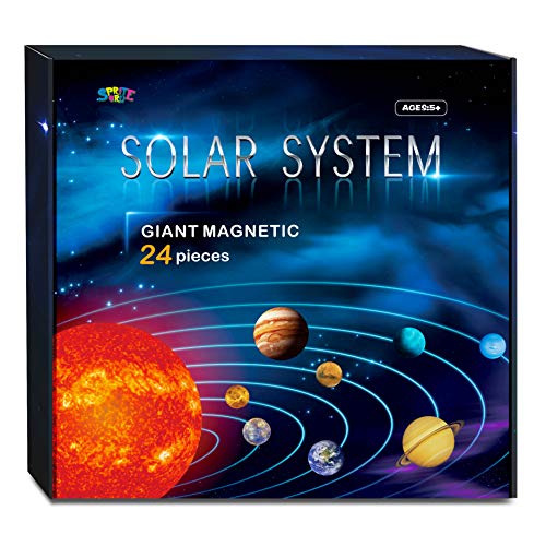 SpriteGru Giant Magnetic Solar System with 12 Individual Briefing Magnets.Perfect for Toddlers and Kids. (24 PCS) - Image 5