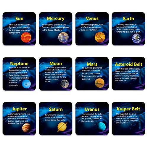 SpriteGru Giant Magnetic Solar System with 12 Individual Briefing Magnets.Perfect for Toddlers and Kids. (24 PCS) - Image 2