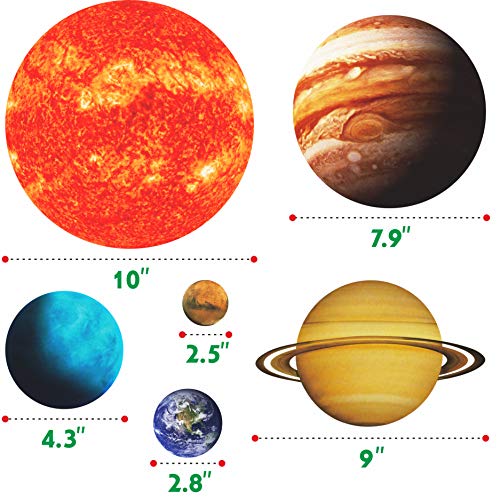 SpriteGru Giant Magnetic Solar System with 12 Individual Briefing Magnets.Perfect for Toddlers and Kids. (24 PCS) - Image 4