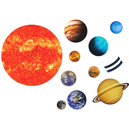 SpriteGru Giant Magnetic Solar System with 12 Individual Briefing Magnets.Perfect for Toddlers and Kids. (24 PCS) - Image 1