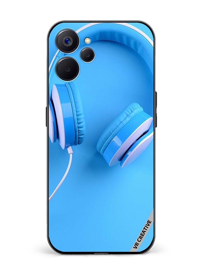 VR CREATIVE Protective Case Cover For Realme 10 5G Music Headphones Design Multicolour - Image 1