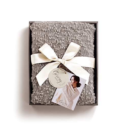DEMDACO Giving Shawl Women's One Size Soft Knit Nylon Wrap in Gift Box, Taupe - Image 3