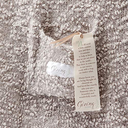 DEMDACO Giving Shawl Women's One Size Soft Knit Nylon Wrap in Gift Box, Taupe - Image 5