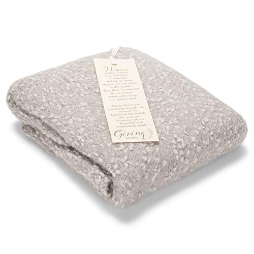 DEMDACO Giving Shawl Women's One Size Soft Knit Nylon Wrap in Gift Box, Taupe - Image 2