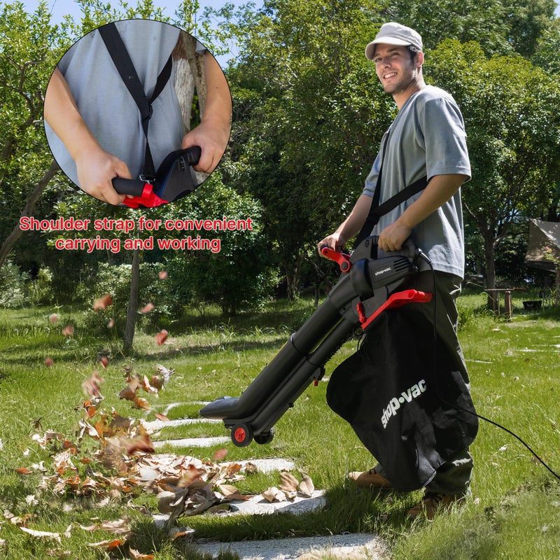 SHOPVAC Shop-Vac 3 in 1 Electric Leaf Blower, Vacuum & Mulcher for Lawn Care, 180 mph Airflow, 530 cfm Delivery Power, 35L Collection Bag, Corded - Image 5