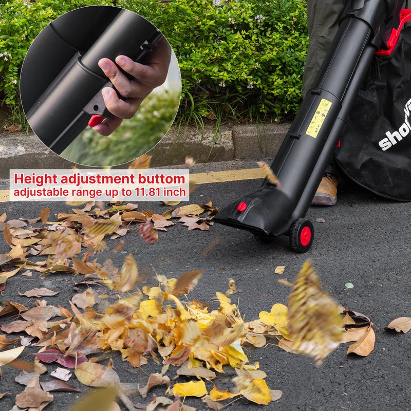 SHOPVAC Shop-Vac 3 in 1 Electric Leaf Blower, Vacuum & Mulcher for Lawn Care, 180 mph Airflow, 530 cfm Delivery Power, 35L Collection Bag, Corded - Image 4