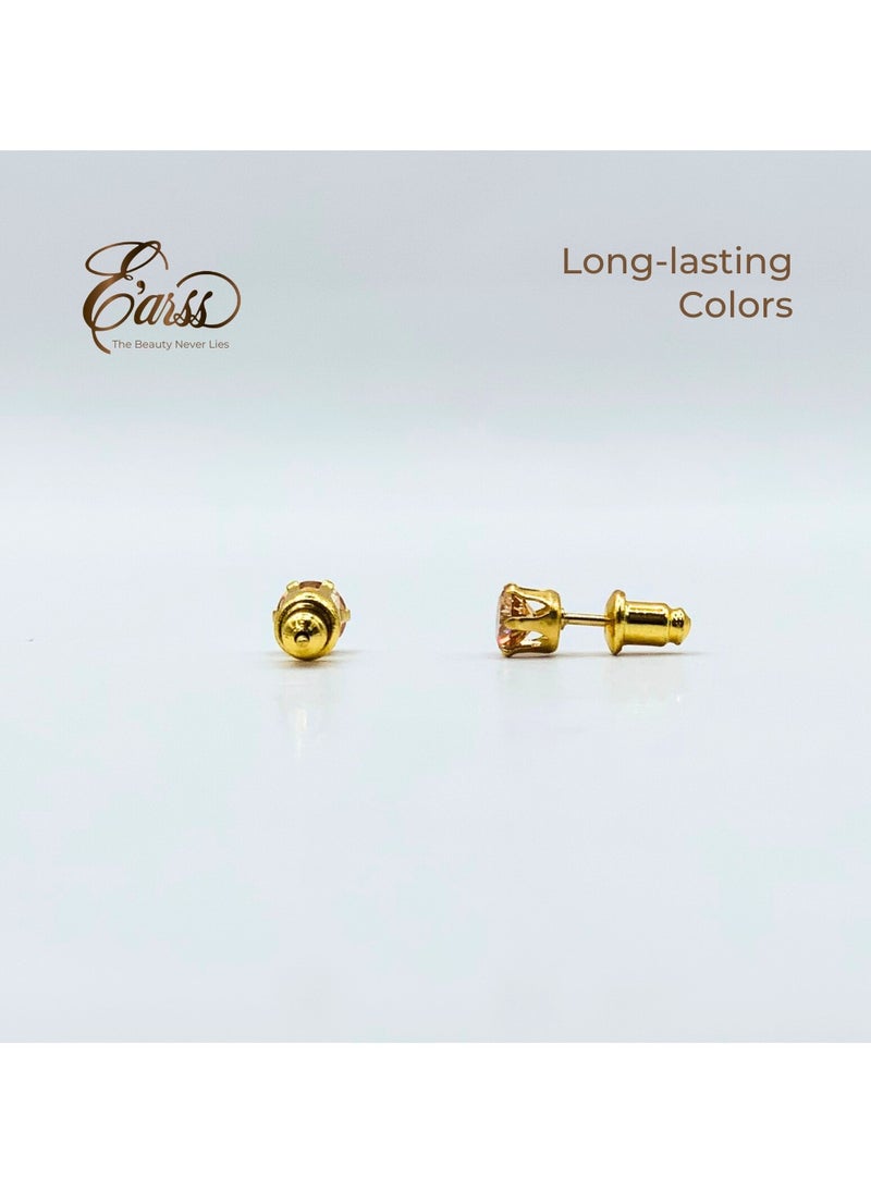 Earss Topaz Birth Stone Nov Gold Earring | Stainless Steel | 18K Gold Plated  - Image 4