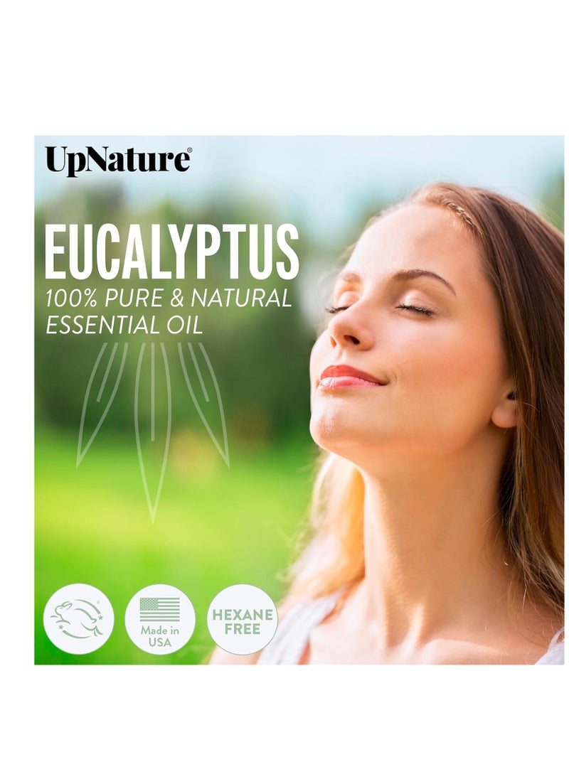 upnature - UpNature Eucalyptus Essential Oil 4oz – 100% Pure Eucalyptus Oil - Undiluted Therapeutic Grade Essential Oils for Diffuser Aromatherapy - Image 1