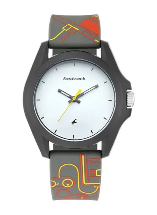 fastrack Fastrack Arcade Quartz Analog White Dial Silicone Strap Unisex Watch  - Image 1