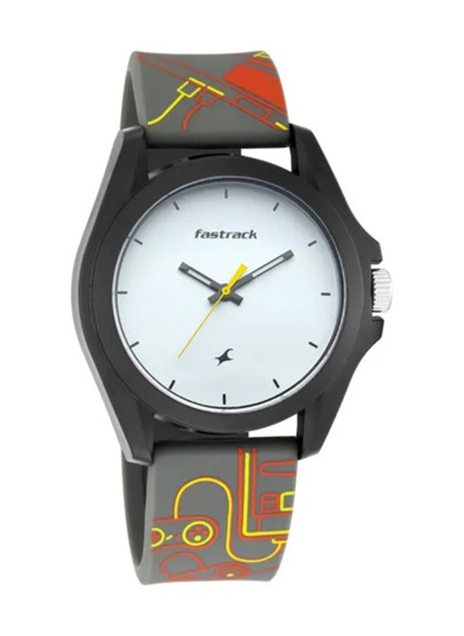 fastrack Fastrack Arcade Quartz Analog White Dial Silicone Strap Unisex Watch  - Image 2