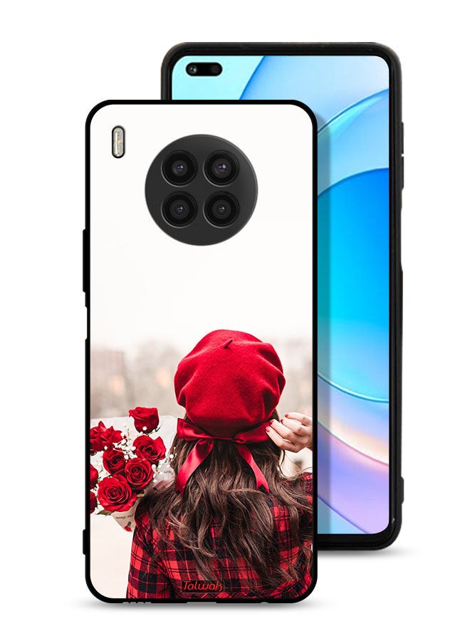 Tolwak Huawei nova 8i Protective Case Cover Holding Flowers - Image 1