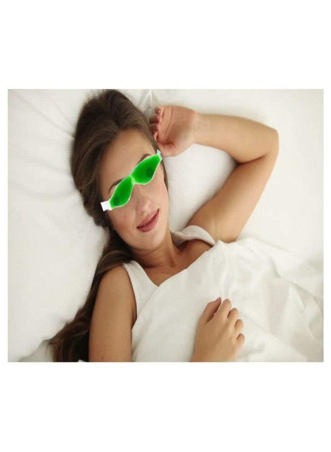 KIDINGTON Aloe Vera Ice Cool Gel Eye Mask with Strap-on Premium Cooling Relaxation Sleeping Mask Patches Remove Dark Circles Fatigue Cool Eyes Patch Pads Eye Care - Image 3