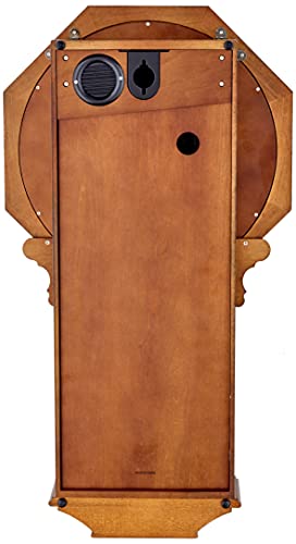 Bulova C3543 Ashford Wall Clock | 25" Schoolhouse Design | Walnut Finish | Harmonic Triple-Chime Movement | Engraving Plate - Image 3