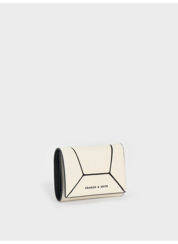 Charles & Keith CHARLES & KEITH Nasrin Geometric Wallet for Women - White  - Image 3