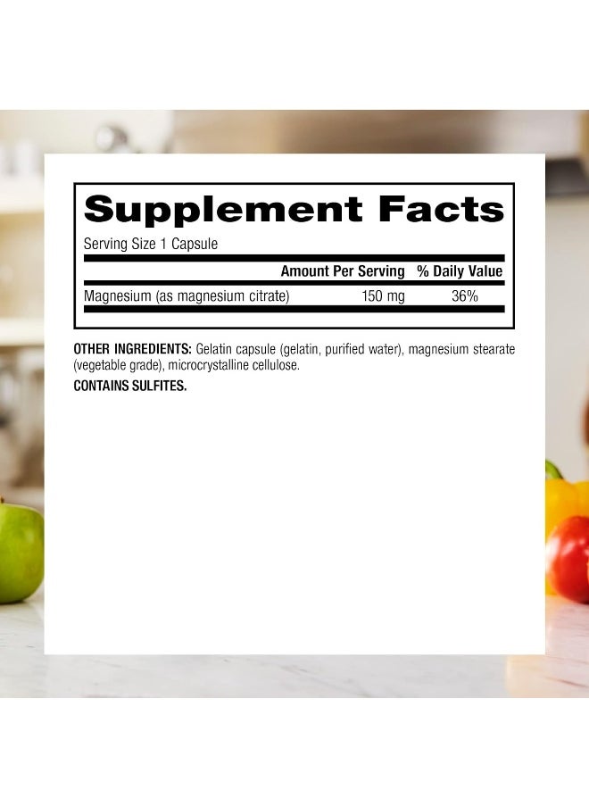 Webber naturals - Webber Naturals Magnesium Citrate 150 mg, 250 Capsules - Image 1