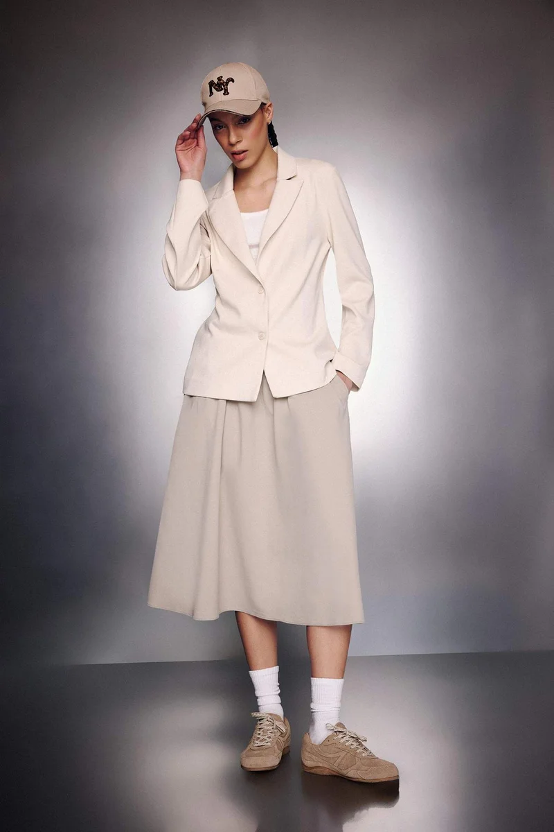 DeFacto Standard Fit Jacket Collar Blazer