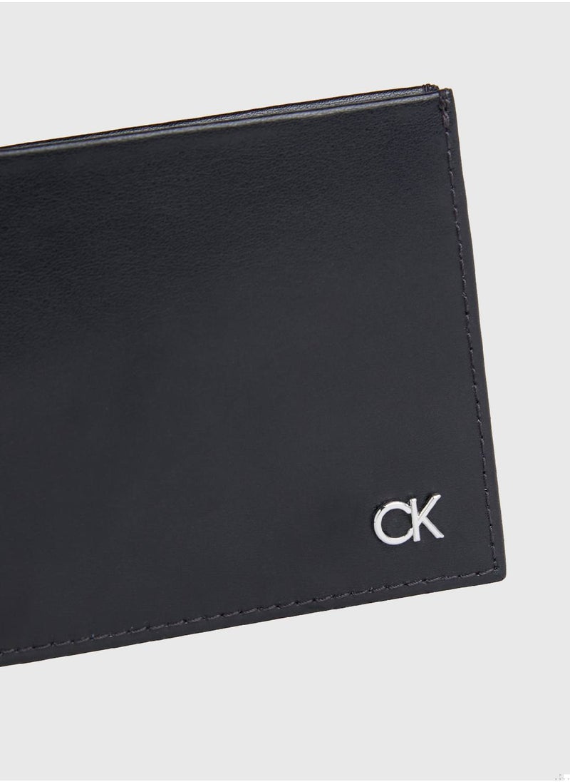 CALVIN KLEIN - Men's Leather RFID Slimfold Wallet -  soft leather, Black - Image 1