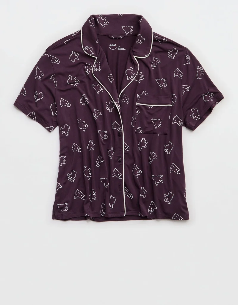 Aerie  Aerie Real Soft® Short Sleeve Pajama Shirt for Women | Best Price UAE